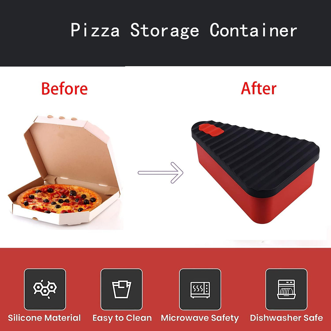 Contenedor reutilizable para guardar pizza con 2 bandejas – SliceSafe
