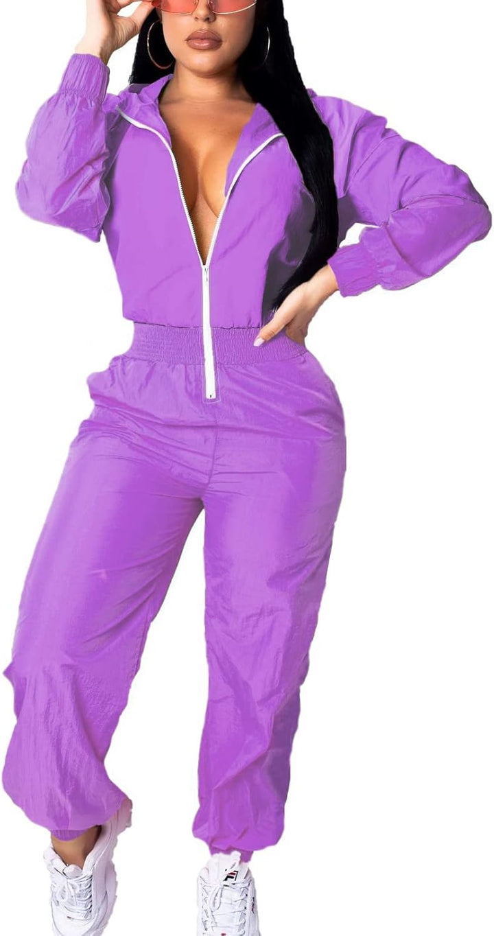 Retro Women's Windbreaker Jumpsuit - Elodie