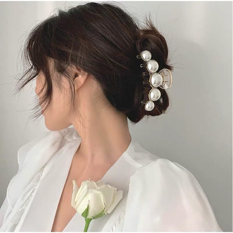 Stylish Pearl Hair Clips - 4-Pack