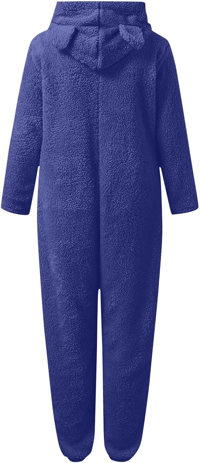 Sherpa Fuzzy Onesie with Hood - CozyCat
