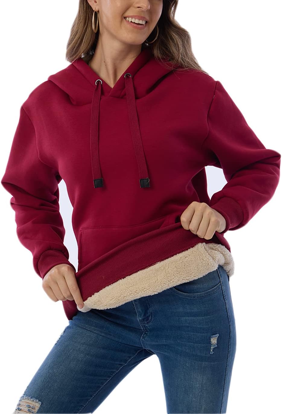 Women's Casual Fleece-Lined Hoodie - Lilly