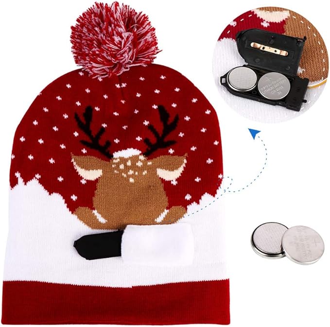 Verlichte Kerst Beanie - GlowDeer