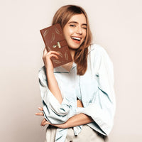 Long Leaf Leather Wallet - Leanne