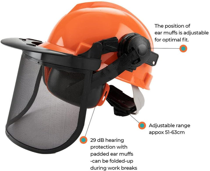 Forest Safety Helmet with Face Shield & Earplugs – ArborMax