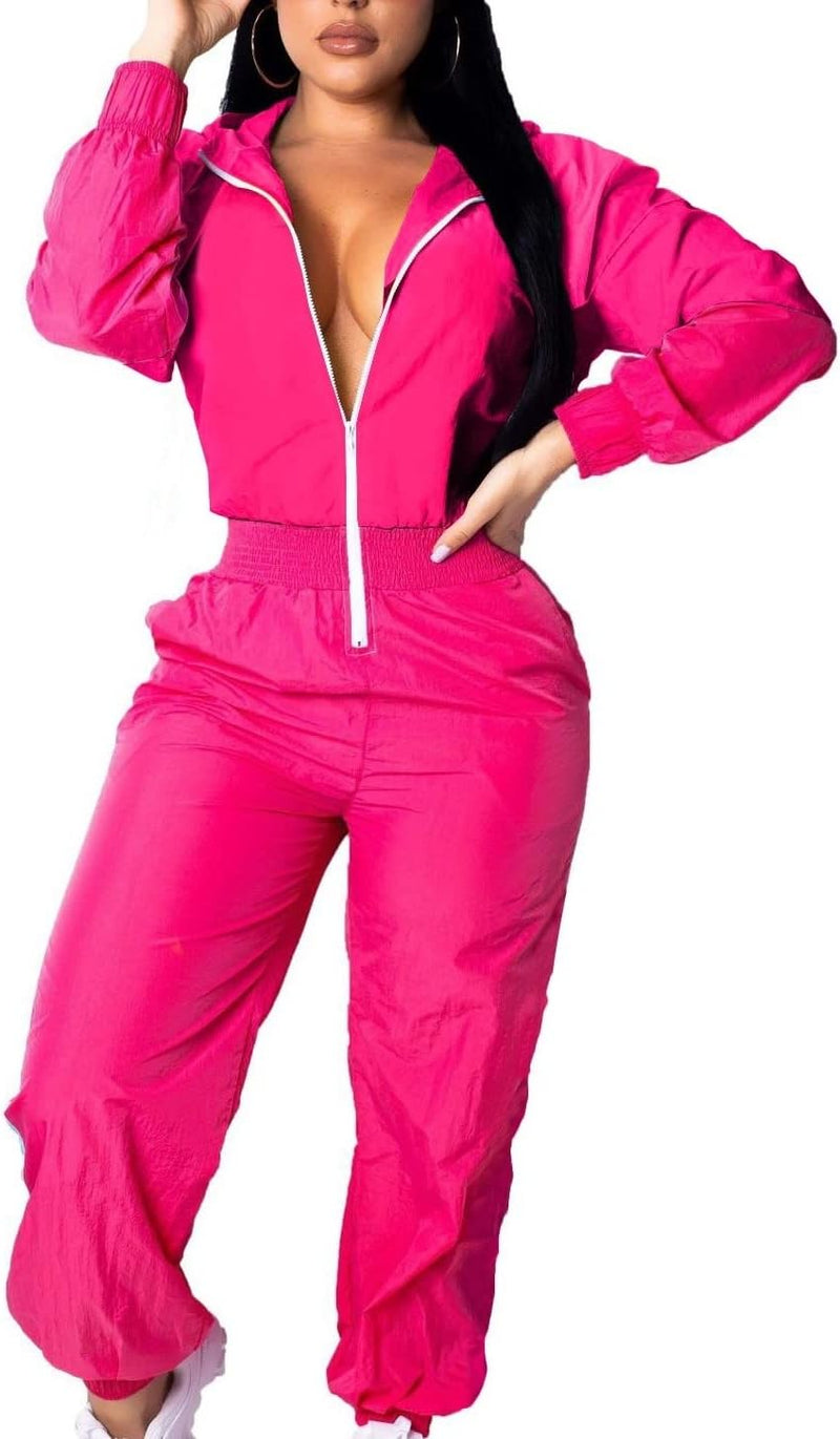 Retro Women's Windbreaker Jumpsuit - Elodie