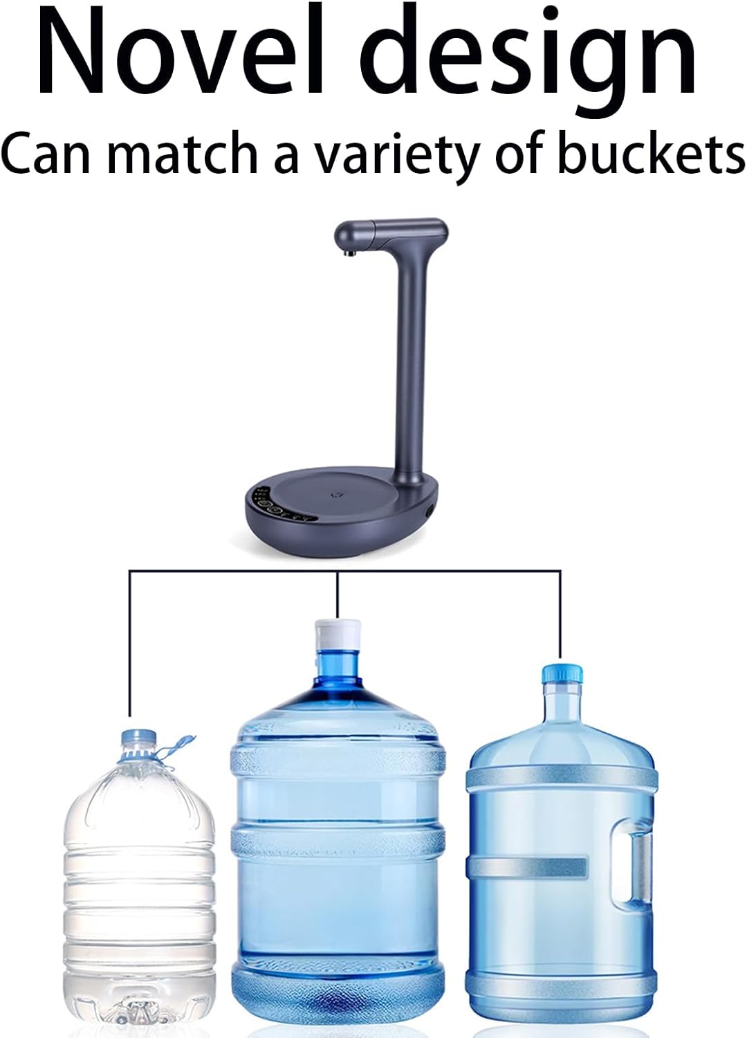 Dispensador de agua eléctrico para escritorio - Bomba para garrafón de 5 galones – Aqualis
