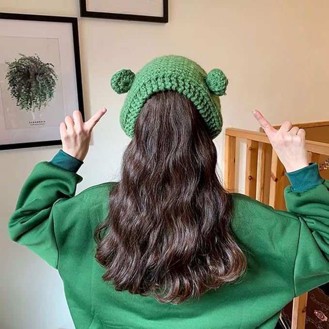 Crocheted Frog Ear-Warming Headband - FrogHeat