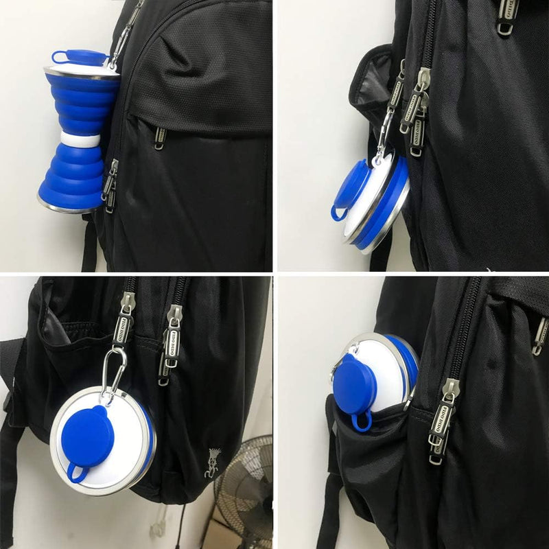 Collapsible Water Bottle with Carabiner