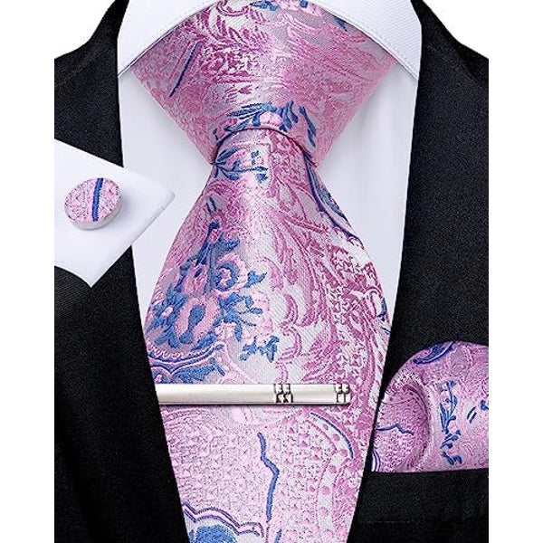 Men's Paisley Formal Tie Set - Refined Wedding & Event Accessories 14