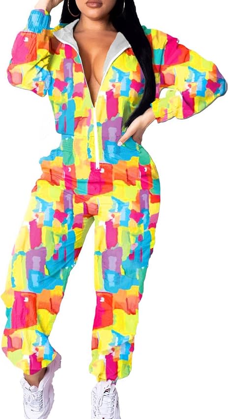Retro Women's Windbreaker Jumpsuit - Elodie