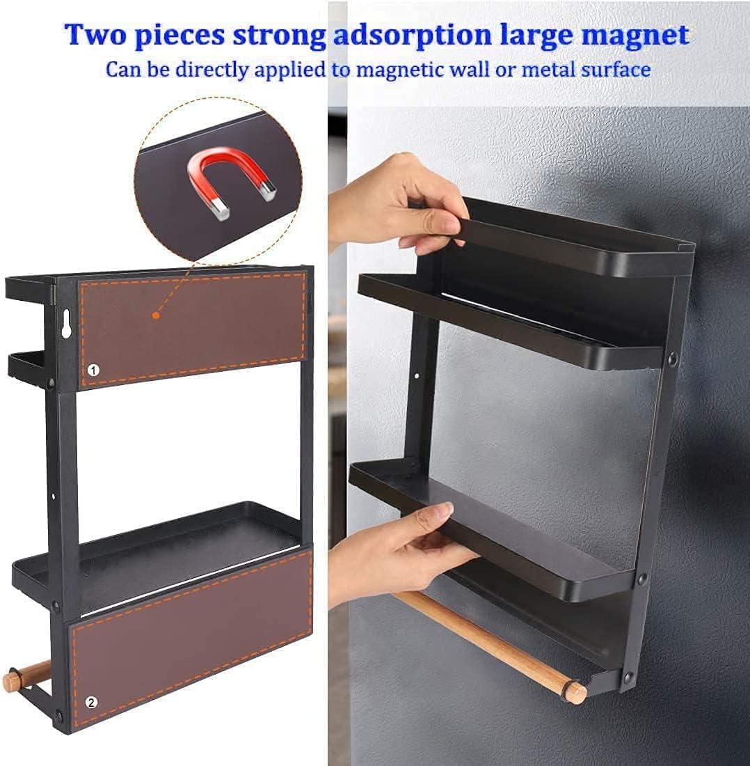 Magnetic Kitchen Spice Rack with Paper Towel Holder – Oryden