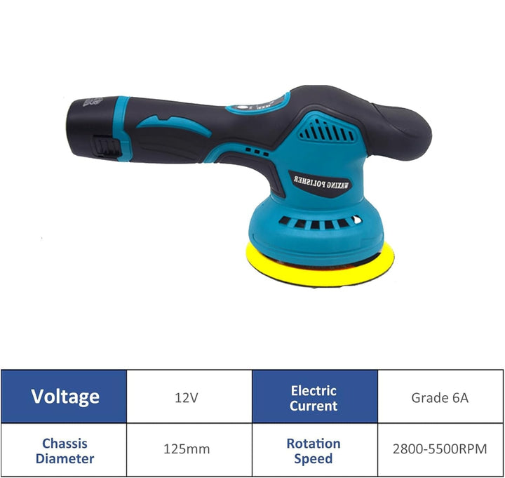 Wireless Car Polisher with Dual Batteries and 8-Speed Control – Torvex