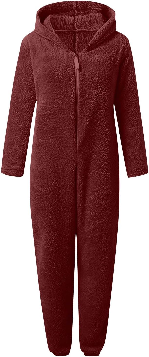 Sherpa Fuzzy Onesie with Hood - CozyCat