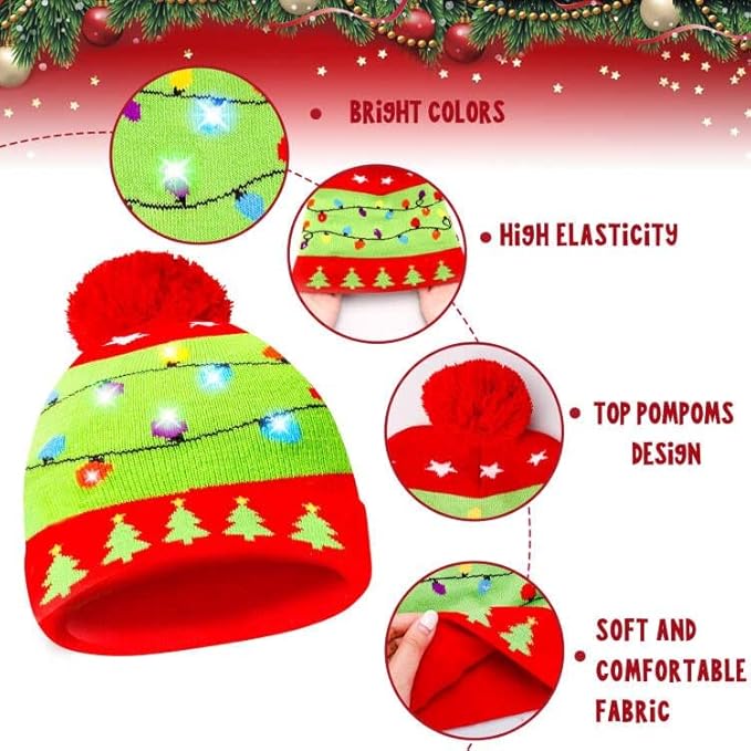 Christmas LED Beanie & Socks Set - GlowWear