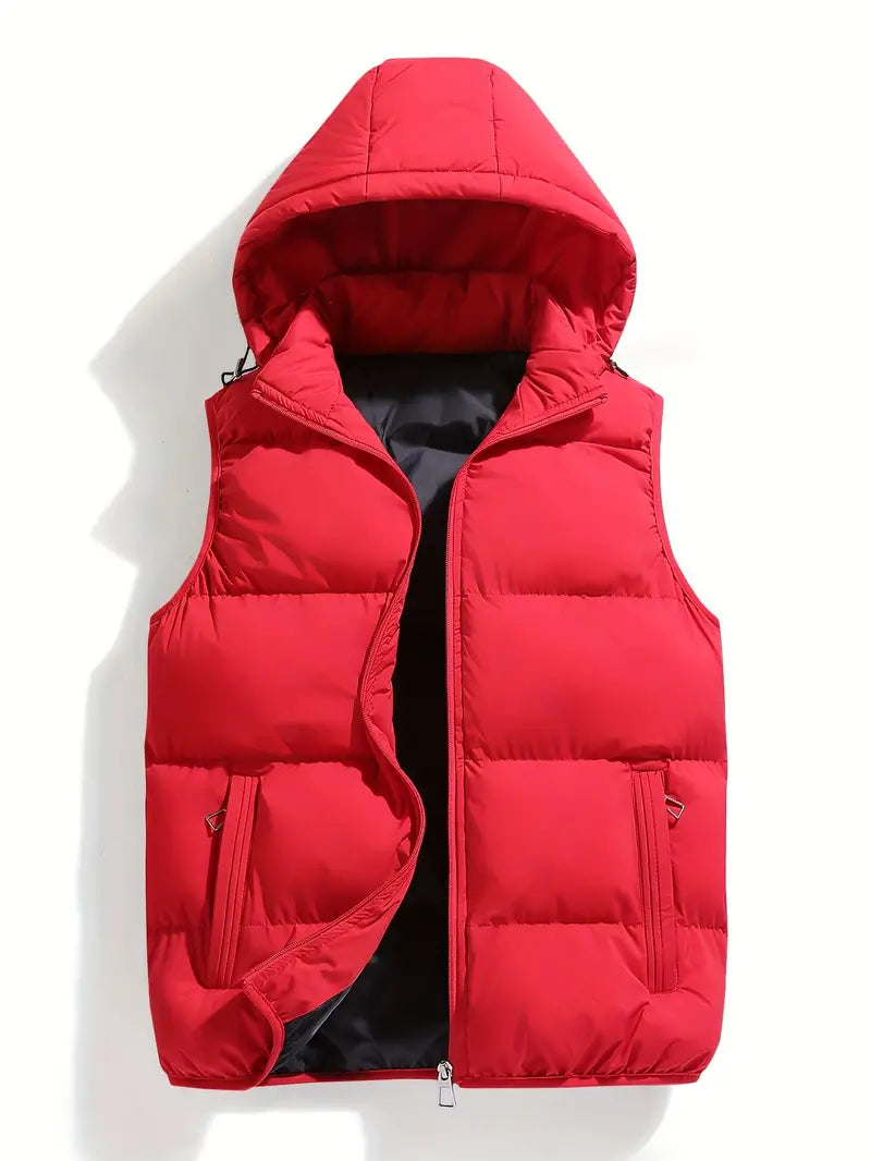 Duurzame Gewatteerde Heren Bodywarmer met Capuchon – Leonardo