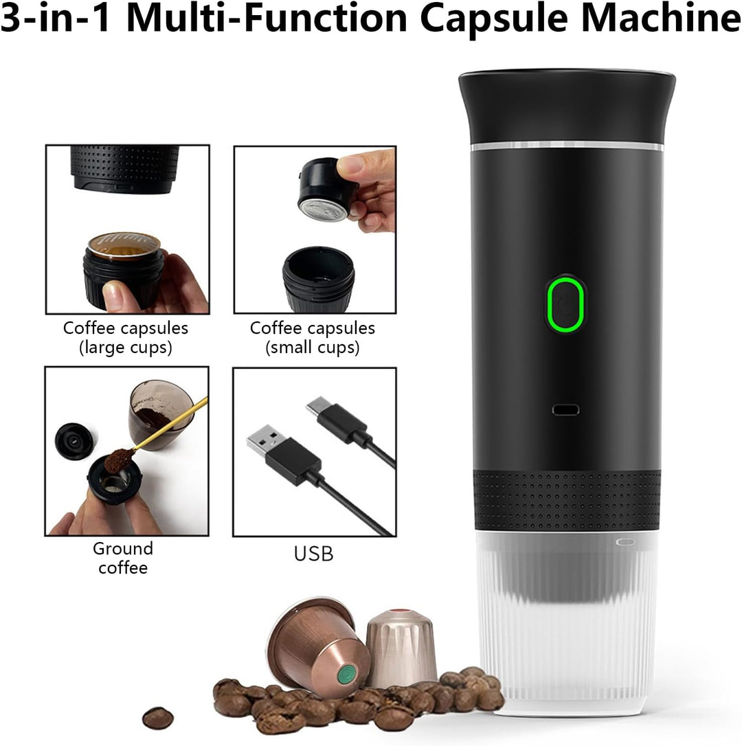 Cafetera espresso portátil 3 en 1 con batería recargable – Raverno
