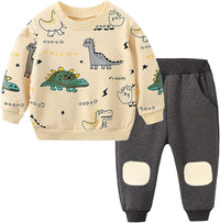 Kids Set: Dinosaur Print Boys Clothing Set