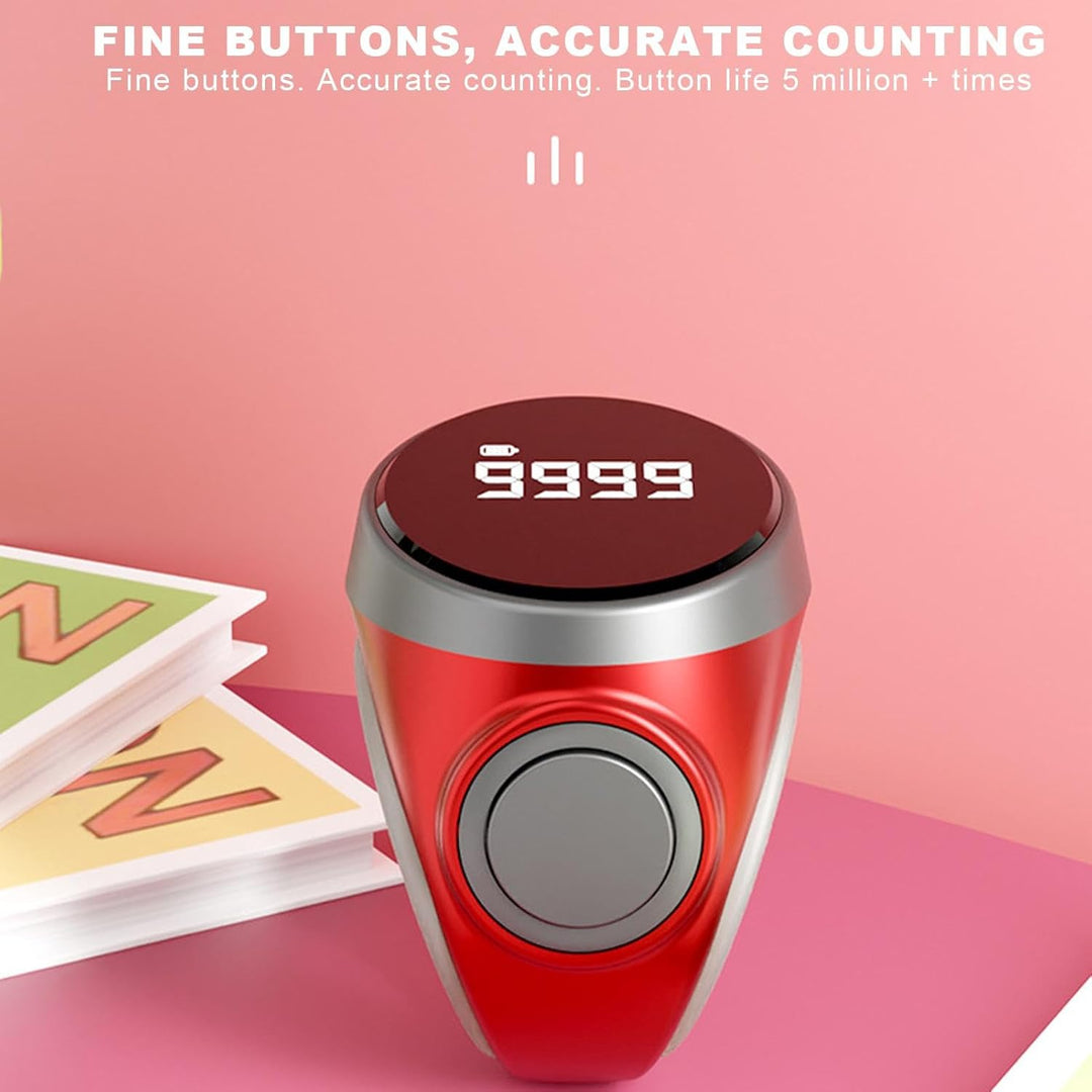 Anillo contador digital recargable de 4 dígitos para dedo – Calmero