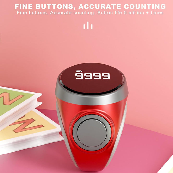 Anillo contador digital recargable de 4 dígitos para dedo – Calmero