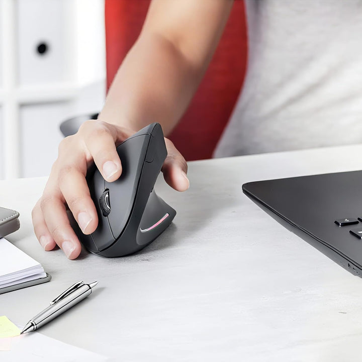 Ratón vertical inalámbrico ergonómico recargable – Elvion