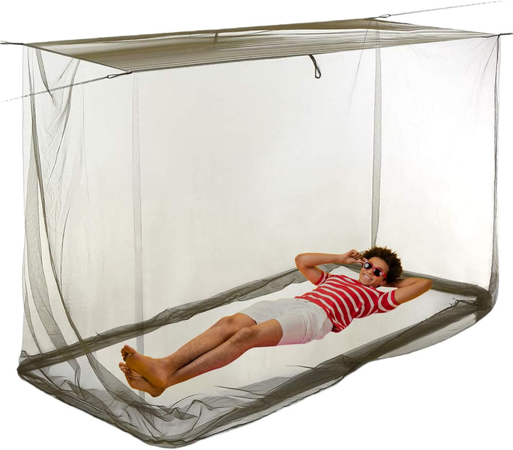 Toldo rectangular de malla antimosquitos de madera para exterior - Ventora