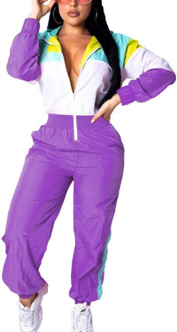 Retro Women's Windbreaker Jumpsuit - Elodie