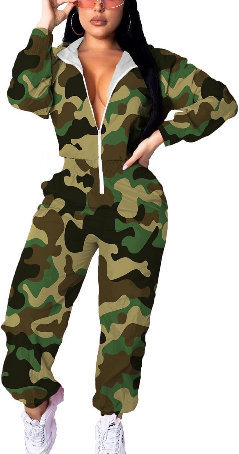 Retro Women's Windbreaker Jumpsuit - Elodie