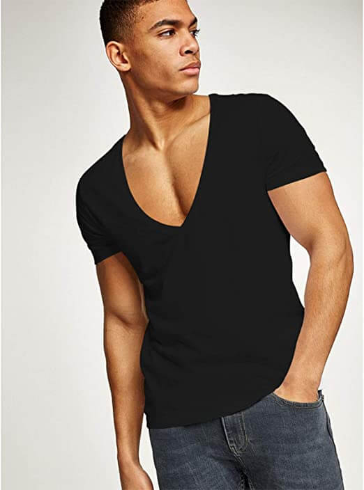 Casual and figure-flattering men's V-neck T-shirt – Jonas