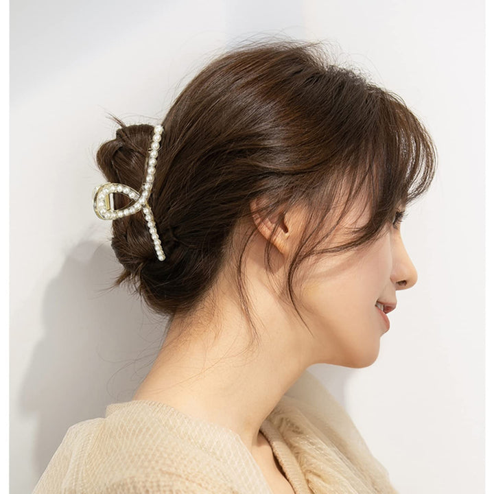 Stylish Pearl Hair Clips - 4-Pack
