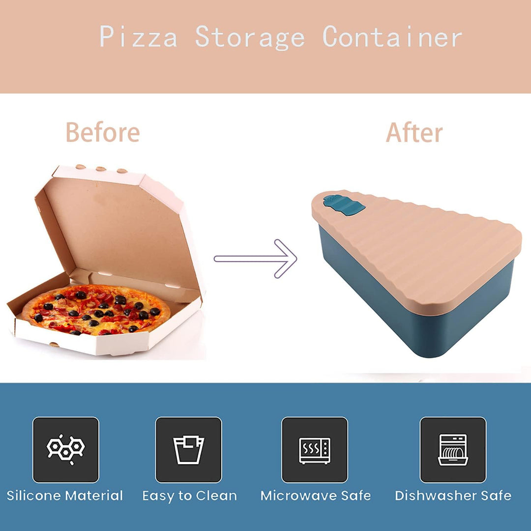 Contenedor reutilizable para guardar pizza con 2 bandejas – SliceSafe
