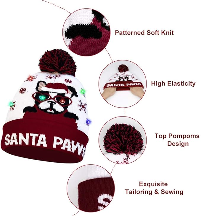 Verlichte Kerst Beanie - GlowDeer
