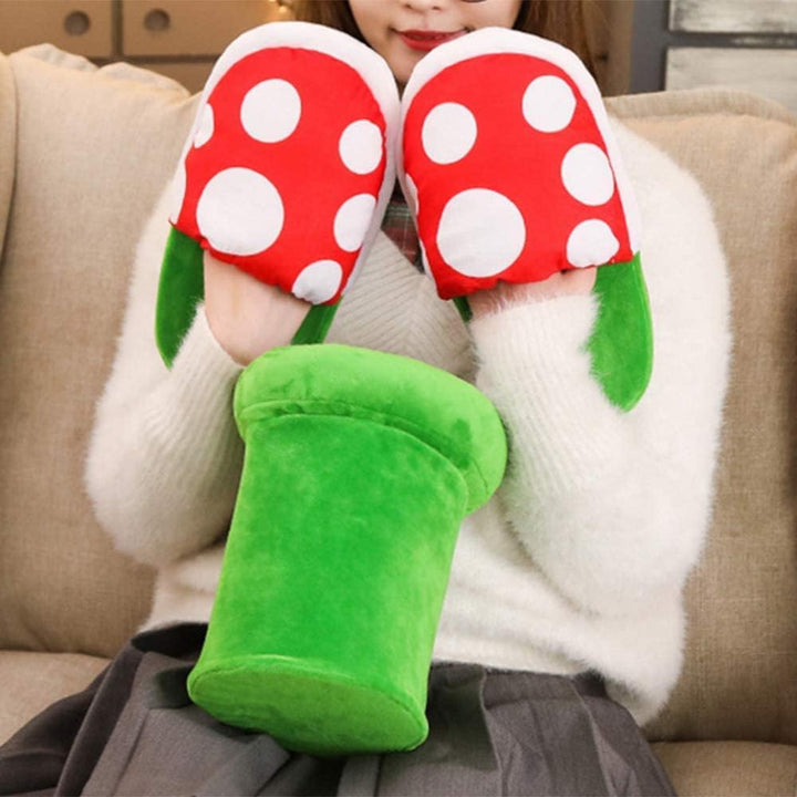 Pluche Winterpantoffels - Flora