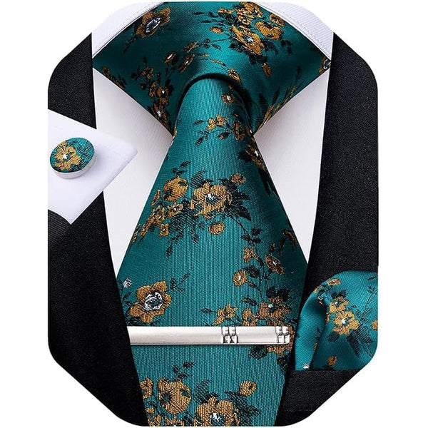 Men's Paisley Formal Tie Set - Refined Wedding & Event Accessories 18