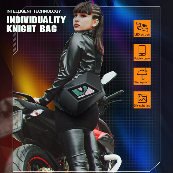 Bolso de hombro para motocicleta con pantalla LED programable – Nexora