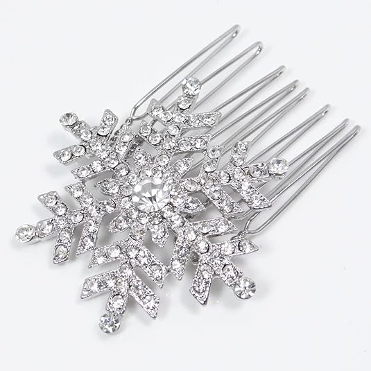 Winter Crystal Snowflake Hairpin - SnowGleam