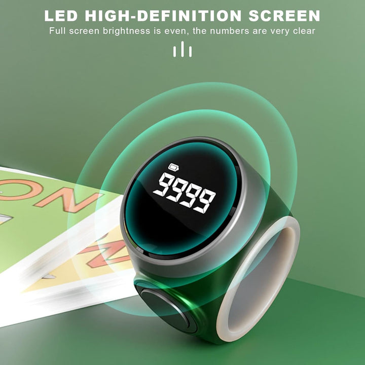 Anillo contador digital recargable de 4 dígitos para dedo – Calmero