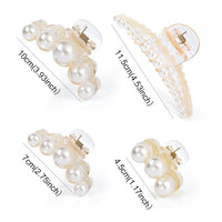 Stylish Pearl Hair Clips - 4-Pack