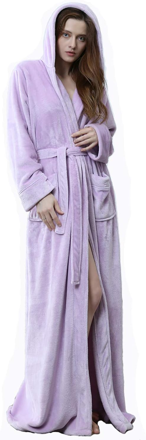 Fluffy Fleece Bathrobe with Hood - CozyFluff