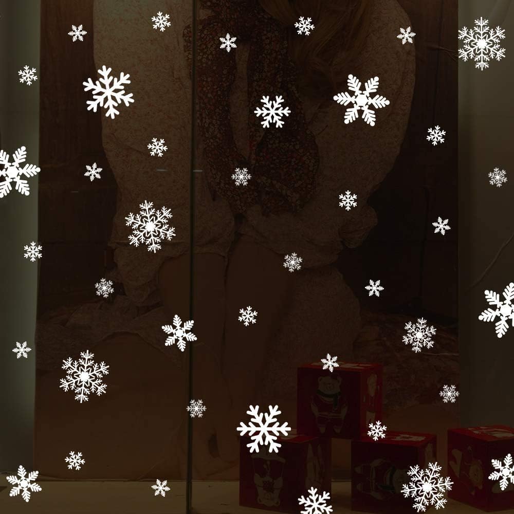 Snowflake Christmas Window Stickers - WinterGlow