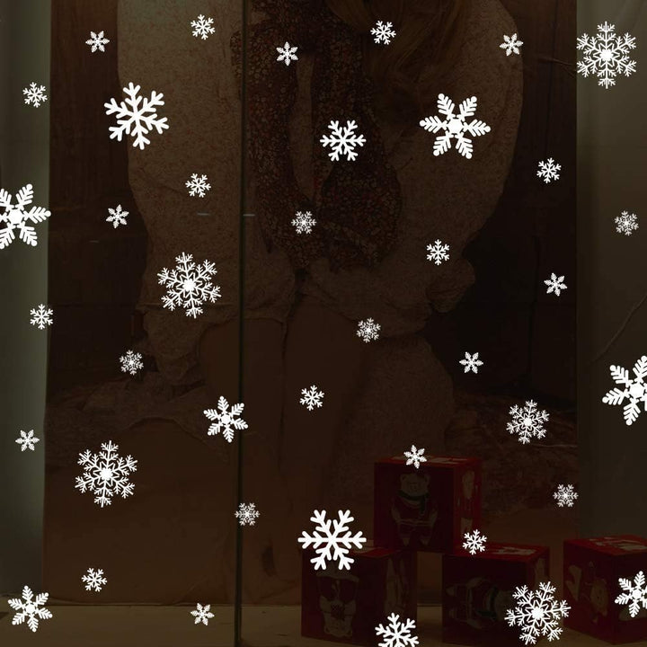 Snowflake Christmas Window Stickers - WinterGlow