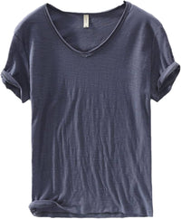 Men's V-neck linen shirt – Luca