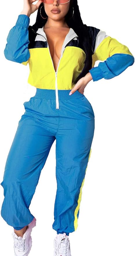 Retro Women's Windbreaker Jumpsuit - Elodie