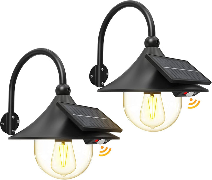 Zonnebeweging Schuurwandlampen met 3 Modi & Gooseneck Ontwerp (2 Pack) – Halden