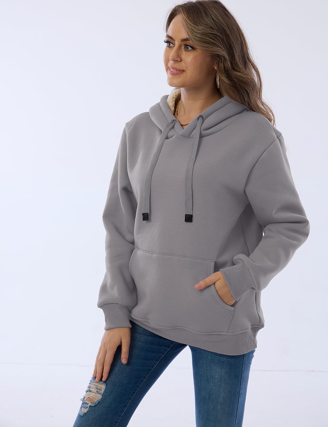 Women's Casual Fleece-Lined Hoodie - Lilly
