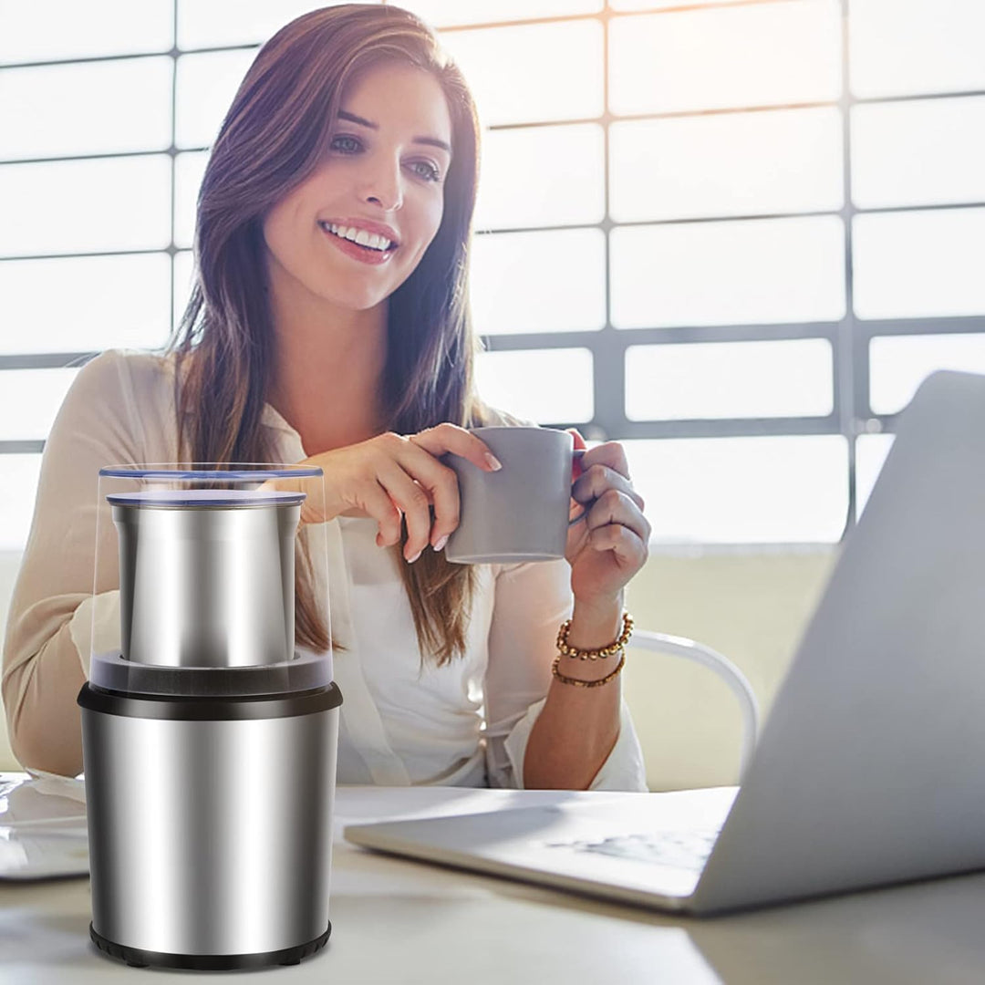 Elektrische Koffie & Specerijenmaler met Verwijderbare Bekers – BrewMate