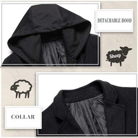 Men's Winter Wool Blend Trench Coat - Liam