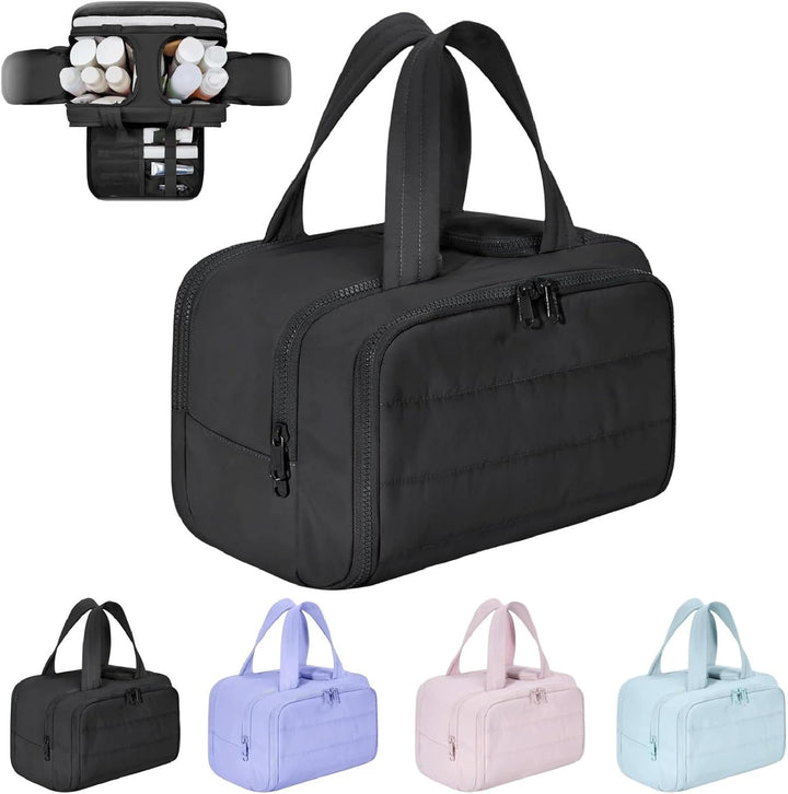 Bolsa de viaje para maquillaje – Neceser impermeable grande y organizador de maquillaje (4 en 1) – Selvane