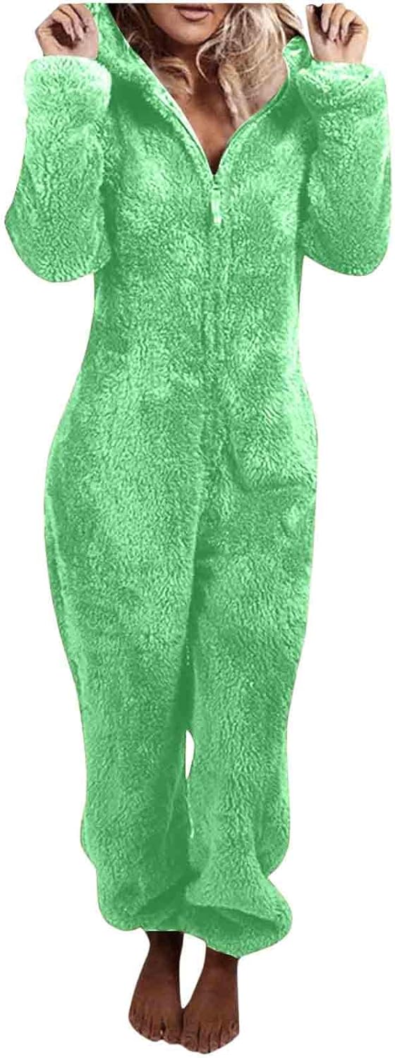 Sherpa Fuzzy Onesie with Hood - CozyCat