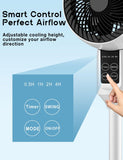 Adjustable Standing Fan with 3D Oscillation – Aerion