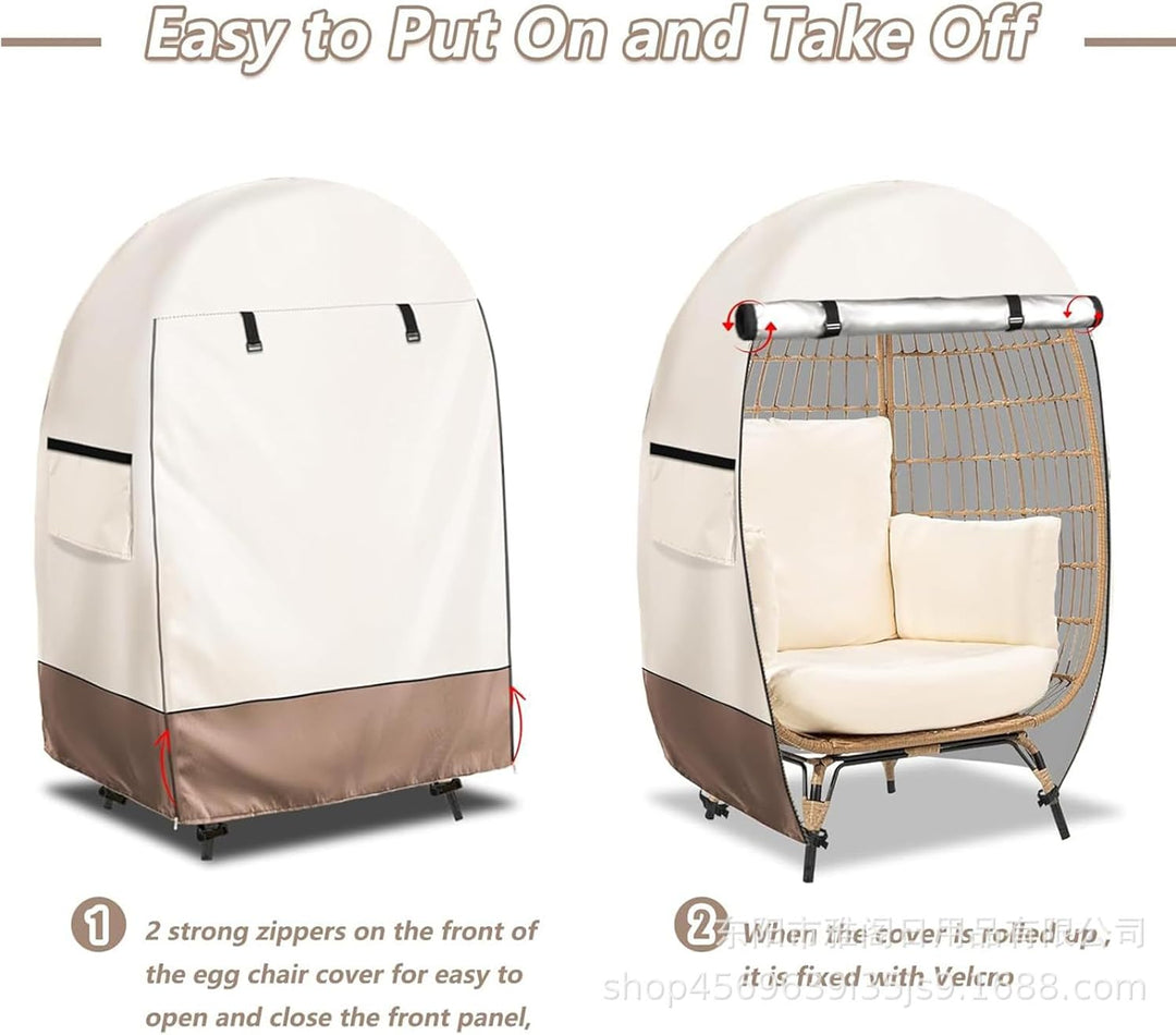 Funda impermeable para silla con forma de huevo con doble cremallera – Solara